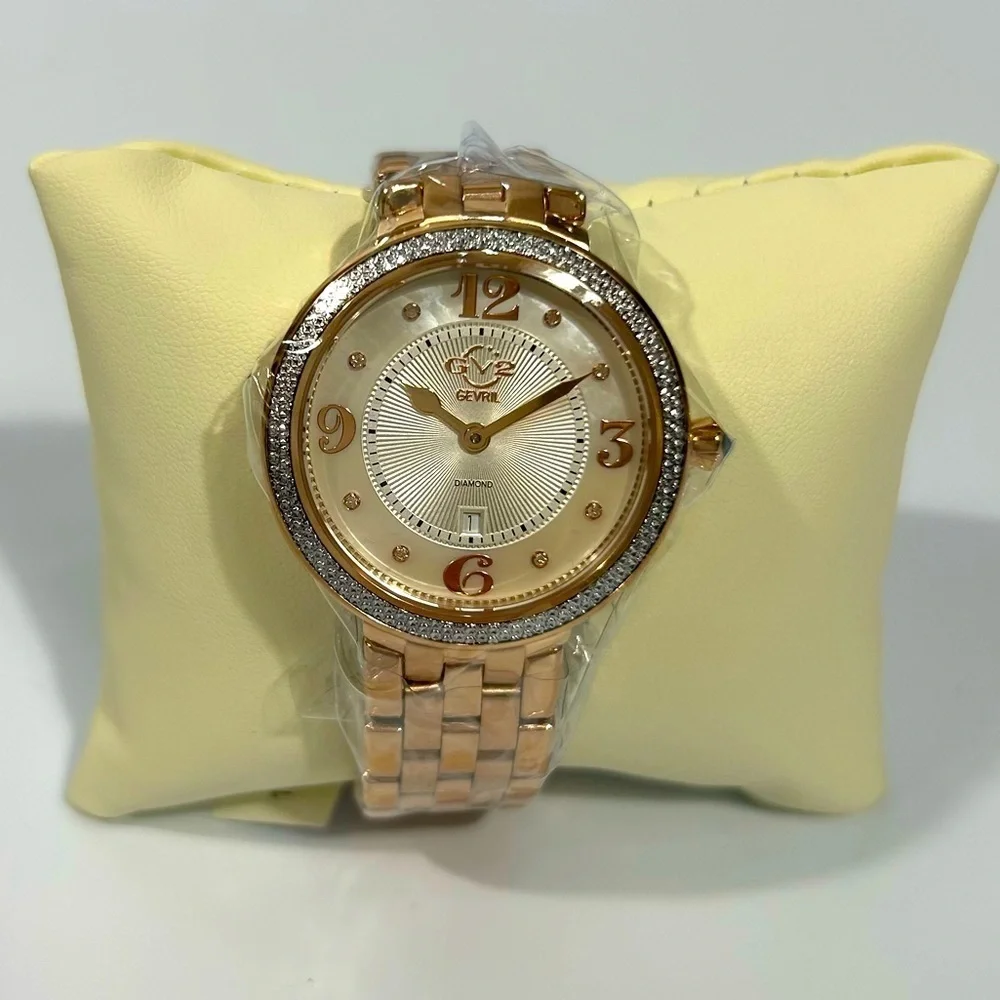NEW Gevril Verona Diamond Bracelet Watch, 37mm - 0.05 ctw.